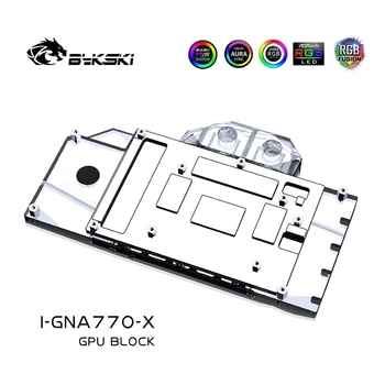 Воден блок на графичния процесор Bykski се Използва за видео карти GUNNIR Intel Arc A770 Flux 8G OC / Меден радиатор с пълно покритие / I-GNA770-X