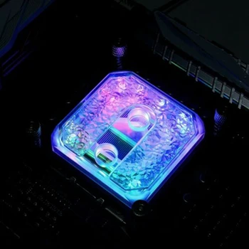 Блок за Водно охлаждане на процесора с RGB за Intel LGA1150 1151 1155 1156 1366 2011 1200