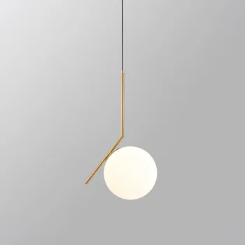 Led осветление на жилищни овална топка висящи лампи ретро стъклена кутия светлина led дизайн лампи, полилеи на тавана
