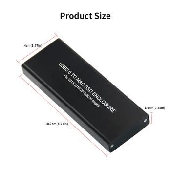 USB3.0 за Mac SSD Корпус USB3.0 Корпус SSD от алуминиева сплав за 2013//MacBook Air /Pro /Retina на Apple SSD Кутия за Носене