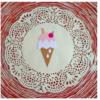 Сладолед Метални Режещи Удари Десерт Занаят Шаблони Шаблони за Diy Албум за Scrapbooking Изработка на Хартиени Визитки Печати За Подпечатване